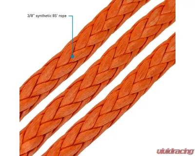 Borne Off-Road Orange Synthetic Rope 10K Winch - BNWN-10-SOR