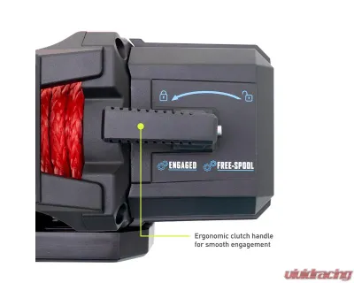Borne Off-Road Red Synthetic Rope 10K Winch - BNWN-10-SRD