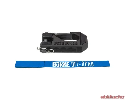 Borne Off-Road Blue Winch Hook & Hand Strap - BNWN-HK-01BL
