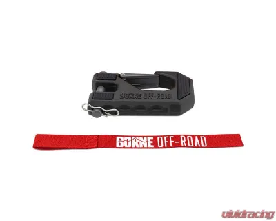 Borne Off-Road Red Winch Hook & Hand Strap - BNWN-HK-01RD