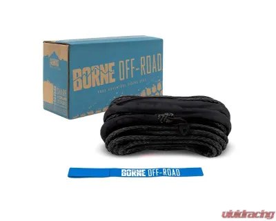 Borne Off-Road Black 3/8" x 85ft Synthetic Rope - BNWN-SR-38-85BK
