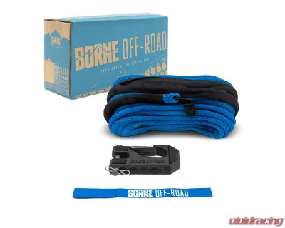Borne Off-Road Blue 3/8" Rope Hand Strap Winch Hook - BNWN-SR-38-85KBL