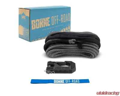 Borne Off-Road Grey 3/8" Rope Hand Strap Winch Hook - BNWN-SR-38-85KGR