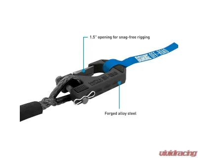 Borne Off-Road Grey 3/8" Rope Hand Strap Winch Hook - BNWN-SR-38-85KGR