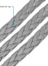 Borne Off-Road Grey 3/8" Rope Hand Strap Winch Hook                                     - BNWN-SR-38-85KGR - Image 3