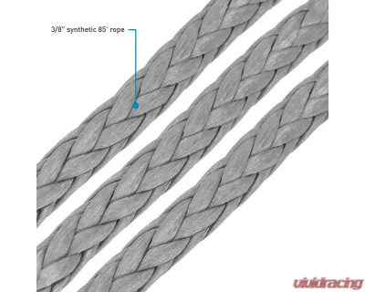 Borne Off-Road Grey 3/8" Rope Hand Strap Winch Hook - BNWN-SR-38-85KGR