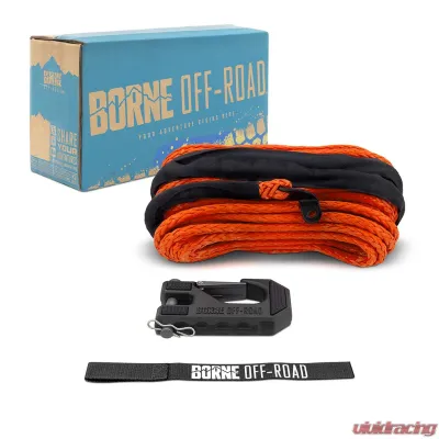 Borne Off-Road Orange 3/8" Rope Hand Strap Winch Hook - BNWN-SR-38-85KOR