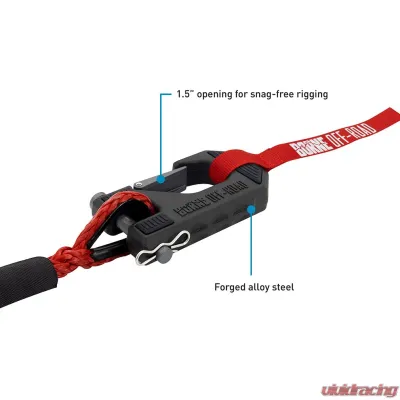 Borne Off-Road Red 3/8" Rope Hand Strap Winch Hook - BNWN-SR-38-85KRD