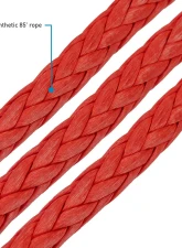 Borne Off-Road Red 3/8" Rope Hand Strap Winch Hook                                     - BNWN-SR-38-85KRD - Image 3