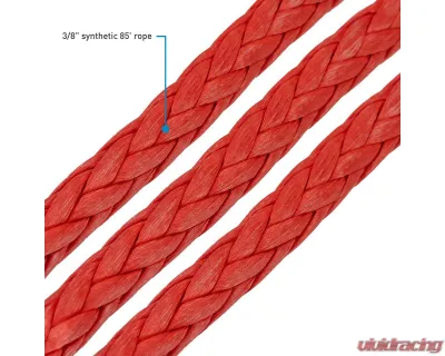 Borne Off-Road Red 3/8" x 85ft Synthetic Rope - BNWN-SR-38-85RD