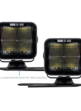 Borne Off-Road Ditch Light 3x3 Flood Uplift 2pc Ford Bronco 2021+                                     - BNLT-BR-21-DT2FU - Image 3