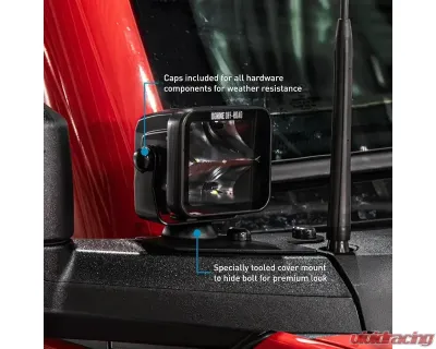 Borne Off-Road Ditch Light 3x3 Flood Uplift 2pc Ford Bronco 2021+ - BNLT-BR-21-DT2FU