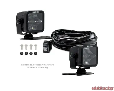 Borne Off-Road Ditch Light 3x3 Flood 2pc Ford Bronco 2021+ - BNLT-BR-21-DT2F