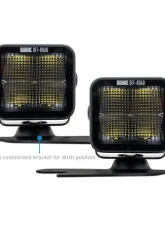 Borne Off-Road Ditch Light 3x3 Flood 2pc Ford Bronco 2021+                                     - BNLT-BR-21-DT2F - Image 3