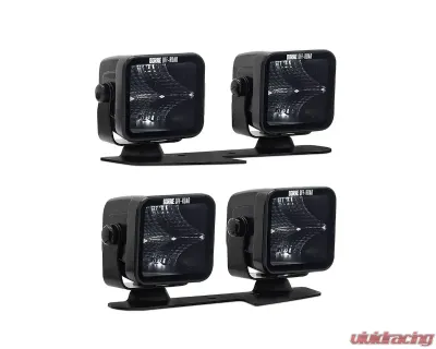 Borne Off-Road Ditch Light 3x3 Flood 4pc Ford Bronco 2021+ - BNLT-BR-21-DT4F