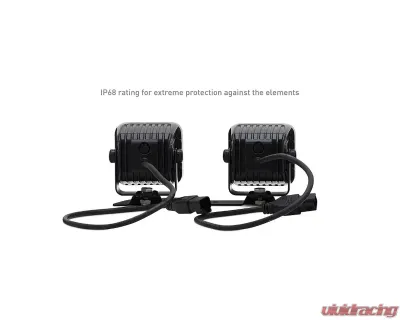 Borne Off-Road Ditch Light 3x3 Flood Uplift 4pc Ford Bronco 2021+ - BNLT-BR-21-DT4FU