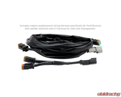 Borne Off-Road Ditch Light 3x3 Flood Uplift 4pc Ford Bronco 2021+ - BNLT-BR-21-DT4FU