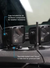 Borne Off-Road Ditch Light 3x3 Flood Uplift 4pc Ford Bronco 2021+                                     - BNLT-BR-21-DT4FU - Image 7