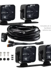 Borne Off-Road Ditch Light 3x3 Flood 4pc Ford Bronco 2021+                                     - BNLT-BR-21-DT4F - Image 2