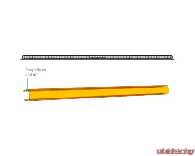 Borne Off-Road Light Bar Cover Single Row 50" Amber - BNLT-COV-SS50YL