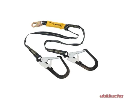 Werner 6' Arc Flash Twinleg Lanyard w/ Snap & 4" Rebar Hooks - C911800