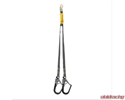 Werner 6' Arc Flash Twinleg Lanyard w/ Snap & 4" Rebar Hooks - C911800