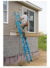 Werner 24' Type I Fiberglass D-Rung Extension Ladder                                     - D6024-2 - Image 8