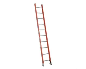 Werner 10' Type IA Fiberglass D-Rung Straight Ladder