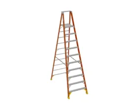 Werner 10' Type IA 16' Reach Height Fiberglass Platform Ladder