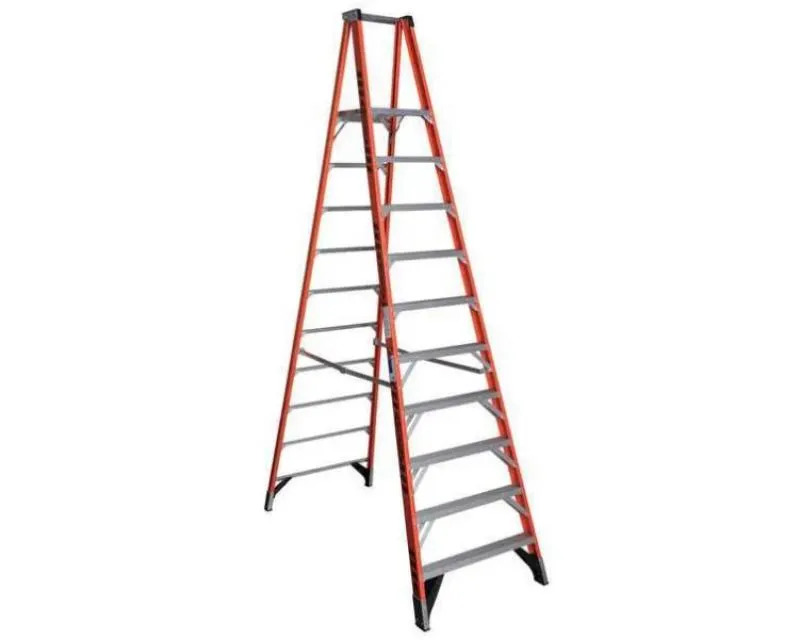 Werner 10' Type IAA 16' Reach Height Fiberglass Platform Ladder - P7410