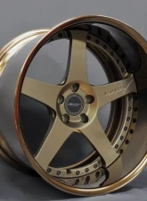 VeilSide Andrew Racing Forged Evolution V Bronze Wheels & Tires 4 Pieces Set Mazda RX-7 1993-1998                                     - AE089-01WB - Image 3