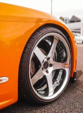 VeilSide Tokyo Drift Andrew Racing Forged Evolution V Black Polish Wheels & Tires 4 Pieces Set Mazda RX-7 1993-1998                                     - AE089-01WBP - Image 2