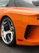 VeilSide Tokyo Drift Andrew Racing Forged Evolution V Black Polish Wheels & Tires 4 Pieces Set Mazda RX-7 1993-1998                                     - AE089-01WBP - Image 3