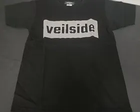 VeilSide Silver Box Rubber Print Limited Edition Black T-shirt Large 2021