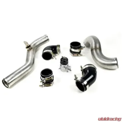 MAPerformance Smart Port Supersonic Intercooler Charge Pipe Upgrade Kit Raw Stainless Ford Mustang Ecoboost 2015+ - MAP EBM-CPK