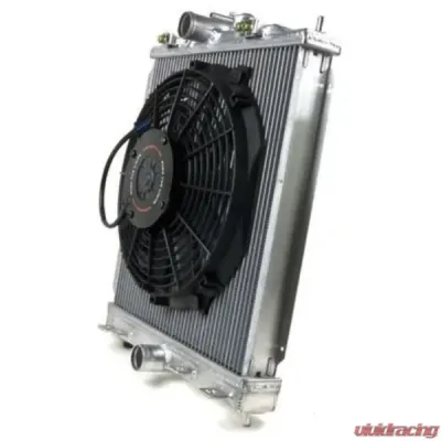 MAPerformance Small Radiator Kit w/ 12" Slim Electric Fan Mitsubishi Evolution 7/8/9 2001-2006 - MAP EVO-SRAD-K