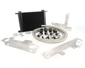 MAPerformance Rev2 Oil Cooler Kit w/ Mounting Brackets Stainless Steel Hose Mitsubishi Evolution X 2008-2015