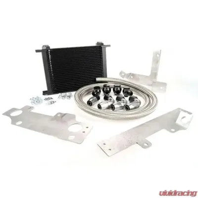 MAPerformance Rev2 Oil Cooler Kit w/ Mounting Brackets Stainless Steel Hose Mitsubishi Evolution X 2008-2015 - MAP EVOX-OCK-SS+MAP EVOX-OCK-MB