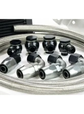 MAPerformance Rev2 Oil Cooler Kit w/ Mounting Brackets Stainless Steel Hose Mitsubishi Evolution X 2008-2015                                     - MAP EVOX-OCK-SS+MAP EVOX-OCK-MB - Image 7
