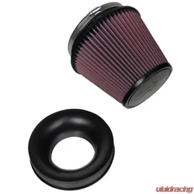 MAPerformance 3.5" Rev2 Short Ram Intake w/ Velocity Stack & Heat Shield Wrinkle Red Coating Mitsubishi Evolution X 2008-2015 - MAP EVOX-SRI-Rev2+HS-WR