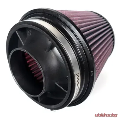 MAPerformance 3.5" Rev2 Short Ram Intake w/ Velocity Stack & Heat Shield Wrinkle Red Coating Mitsubishi Evolution X 2008-2015 - MAP EVOX-SRI-Rev2+HS-WR