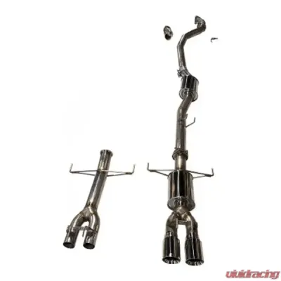 MAPerformance Cat-Back Exhaust PRL Front Pipe Connection Race w/o Muffler Polished Tips Honda Civic Sport Hatch 2016-2020 - MAP HDAX-CBE-SH-RCE-PRL-POL