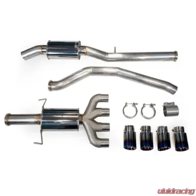 MAPerformance Catback Exhaust Race Muffler Blue Tips Honda Civic Si Sedan 2017-2021 - MAP HDAX-CBE-SN-RCE-REV2-BL