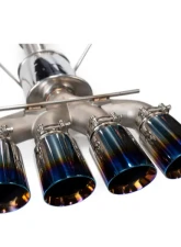 MAPerformance Catback Exhaust Race Muffler Blue Tips Honda Civic Si Sedan 2017-2021                                     - MAP HDAX-CBE-SN-RCE-REV2-BL - Image 3