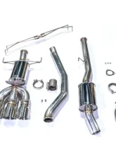 MAPerformance Cat-Back Exhaust PRL Front Pipe Street Burnt Blue Tips Honda Civic Type-R 2017-2021                                     - MAP HDAXR-CBE-STR-PRL-BL - Image 2