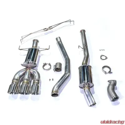 MAPerformance Cat-Back Exhaust PRL Front Pipe Street Burnt Blue Tips Honda Civic Type-R 2017-2021 - MAP HDAXR-CBE-STR-PRL-BL