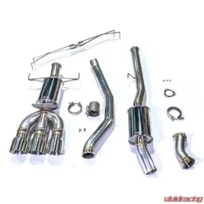 MAPerformance Cat-Back Exhaust PRL Front Pipe Street Burnt Blue Tips Honda Civic Type-R 2017-2021 - MAP HDAXR-CBE-STR-PRL-BL