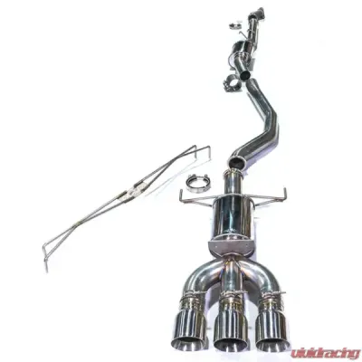 MAPerformance Cat-Back Exhaust PRL Front Pipe Street Burnt Blue Tips Honda Civic Type-R 2017-2021 - MAP HDAXR-CBE-STR-PRL-BL