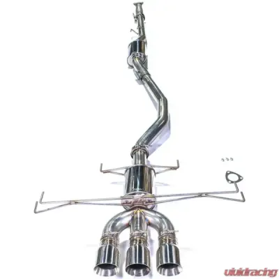 MAPerformance Cat-Back Exhaust PRL Front Pipe Street Burnt Blue Tips Honda Civic Type-R 2017-2021 - MAP HDAXR-CBE-STR-PRL-BL