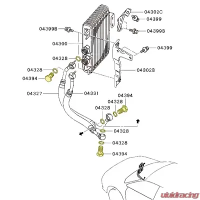 MAPerformance OEM Engine Oil Cooler Line Banjo Bolt Set Mitsubishi Evolution 7/8/9/X 2001-2015 - MAP MAP-MIT-1225A006-MR464563